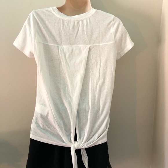 Madewell Knot Back T-Shirt White, X-Small NWT - Picture 7 of 9
